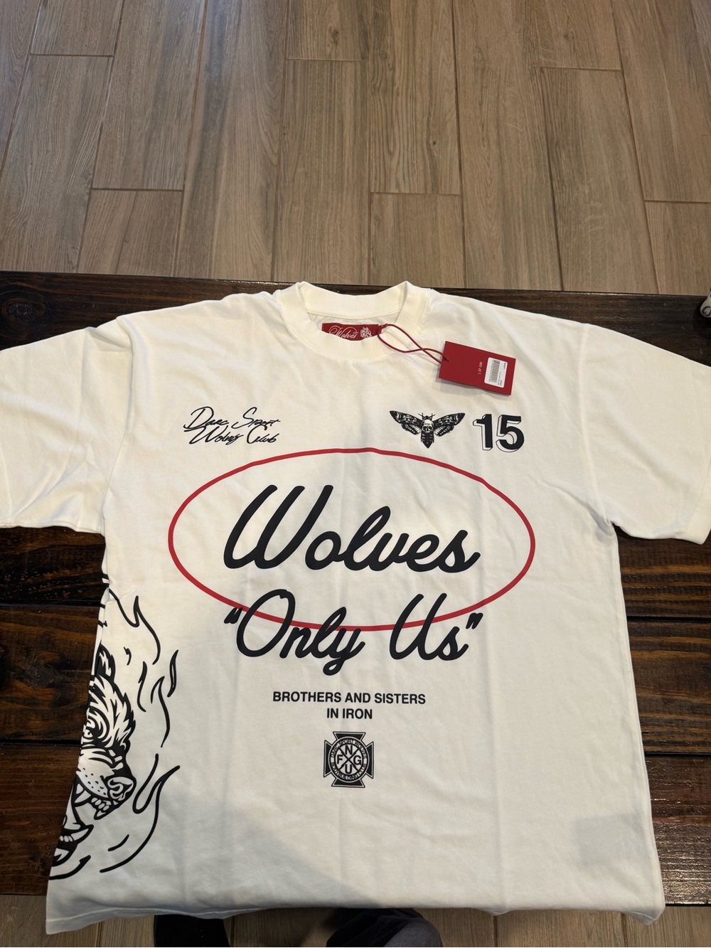 Darc Sport Premium Red Tag graphic tee
 "Only Us" Graphic Tee - White